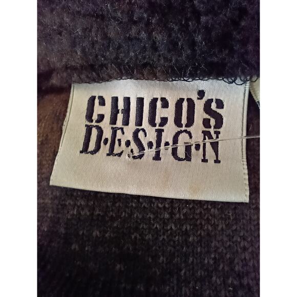 CHICO'S Women's Full Zipper Heavy Winter Jacket Coat Extra Large Casual - Picture 3 of 4